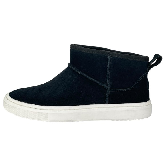 UGG Alameda Black Leather Womens Mini Boots Size 6M - Picture 3 of 11